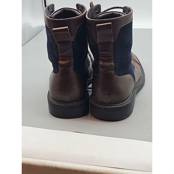 Kenneth Cole REACTION Men'ls Ankle Tie Suede Boot Brown Bluec Leather Sz US 7 - Picture 9 of 9